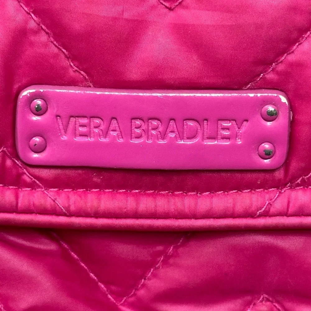 Vera Bradley hot pink quilted puffy crossbody purse - Picture 5 of 6
